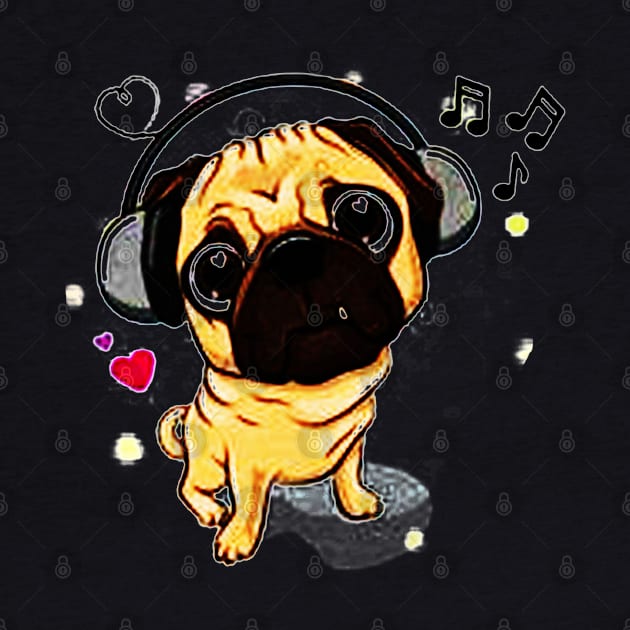 Sweet Pug Dog Enjoy by fadetsunset